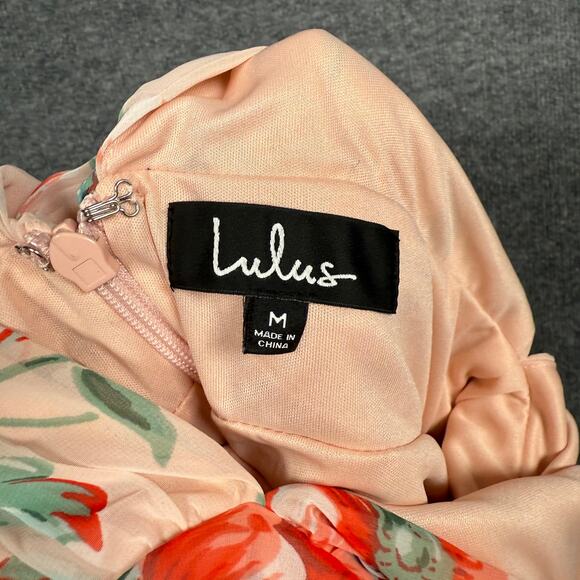 Lulu's Floral Maxi Dress - Pink and Green - Picture 13 of 15